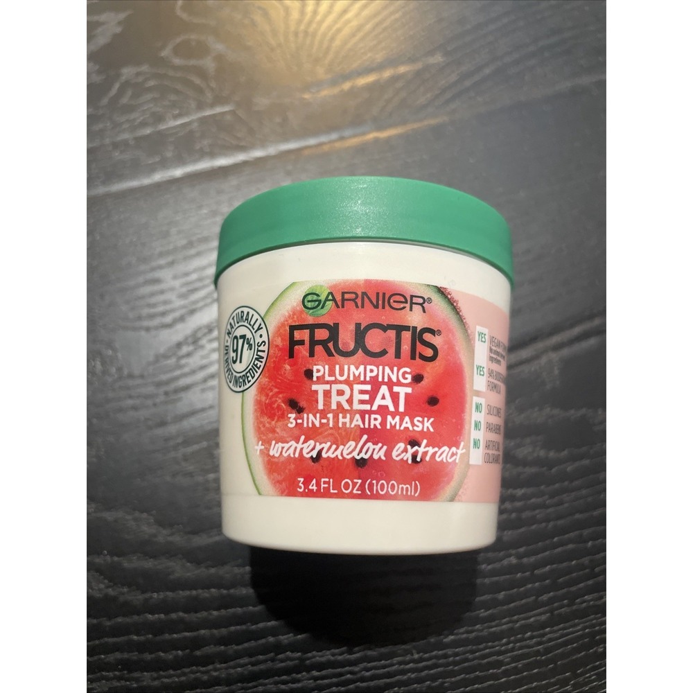 Garnier Fructis Plumping Treat 3-in-1 Hair Mask, 3.4 fl oz
